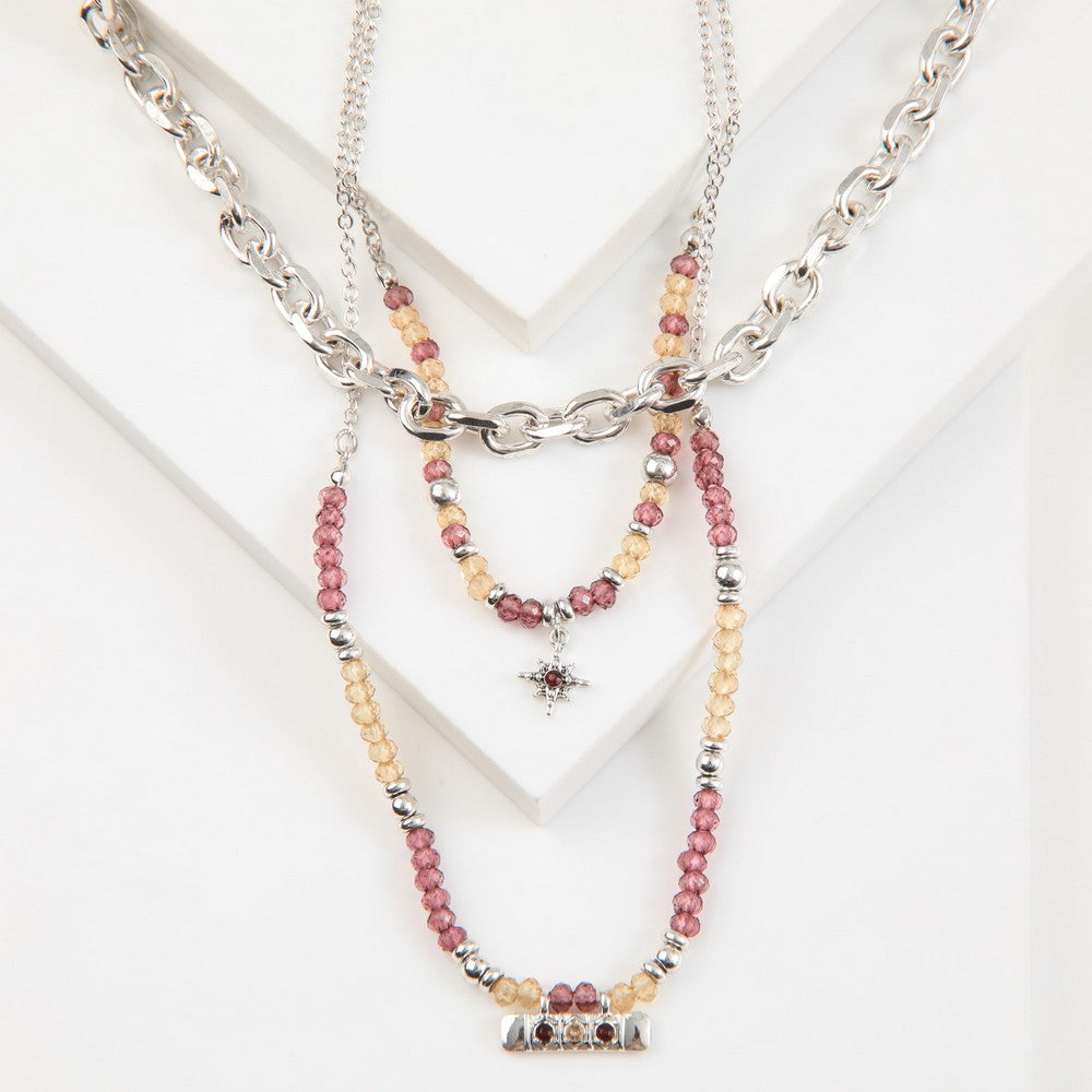 Collar Corto Leire Plateado Humana