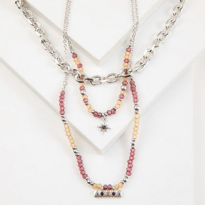 Collar Corto Leire Plateado Humana