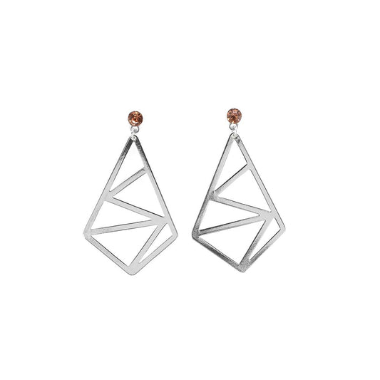 Aros Largos Retro Atelier 16 Plateados Tatienne