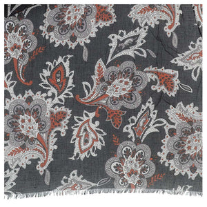 Pañuelo Estampado Paisleys Negro Humana