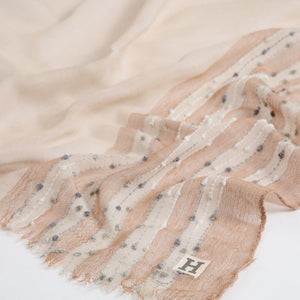 Pañuelo Liso Greg Bordado Beige Humana