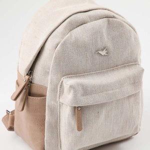 Mochila mini Kasai Canvas lurex beige Tatienne