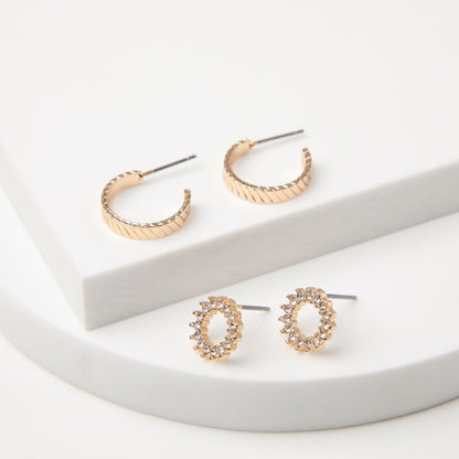 Aros Set Apricot Crush 5 Dorado Tatienne