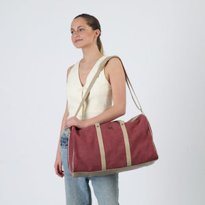 Bolso Ava Canvas Burdeo Viaje Humana