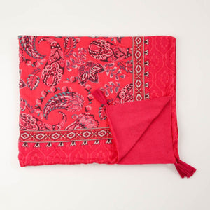 Toalla Reversible Floral Fucsia Tatienne