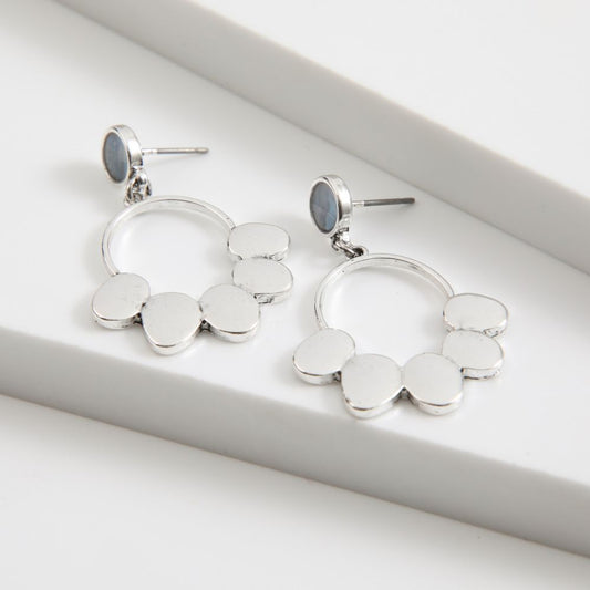 Aros Mediano Zeo Plateado Tatienne