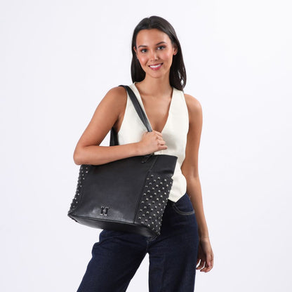Cartera Tote Ecocuero Carol Negro Humana