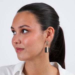 Aros Mediano Square Dorado Tatienne