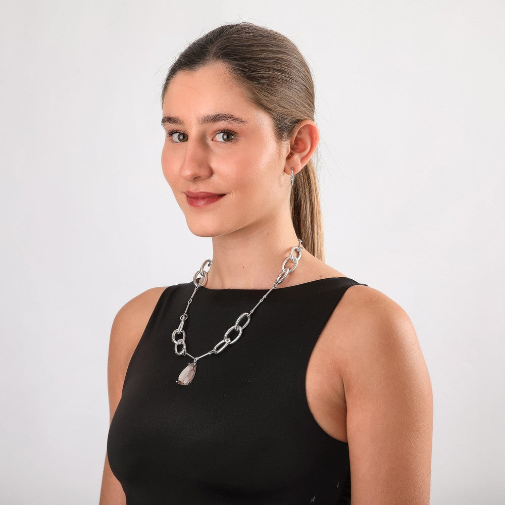 Set De Collar Hyn Plateado Humana