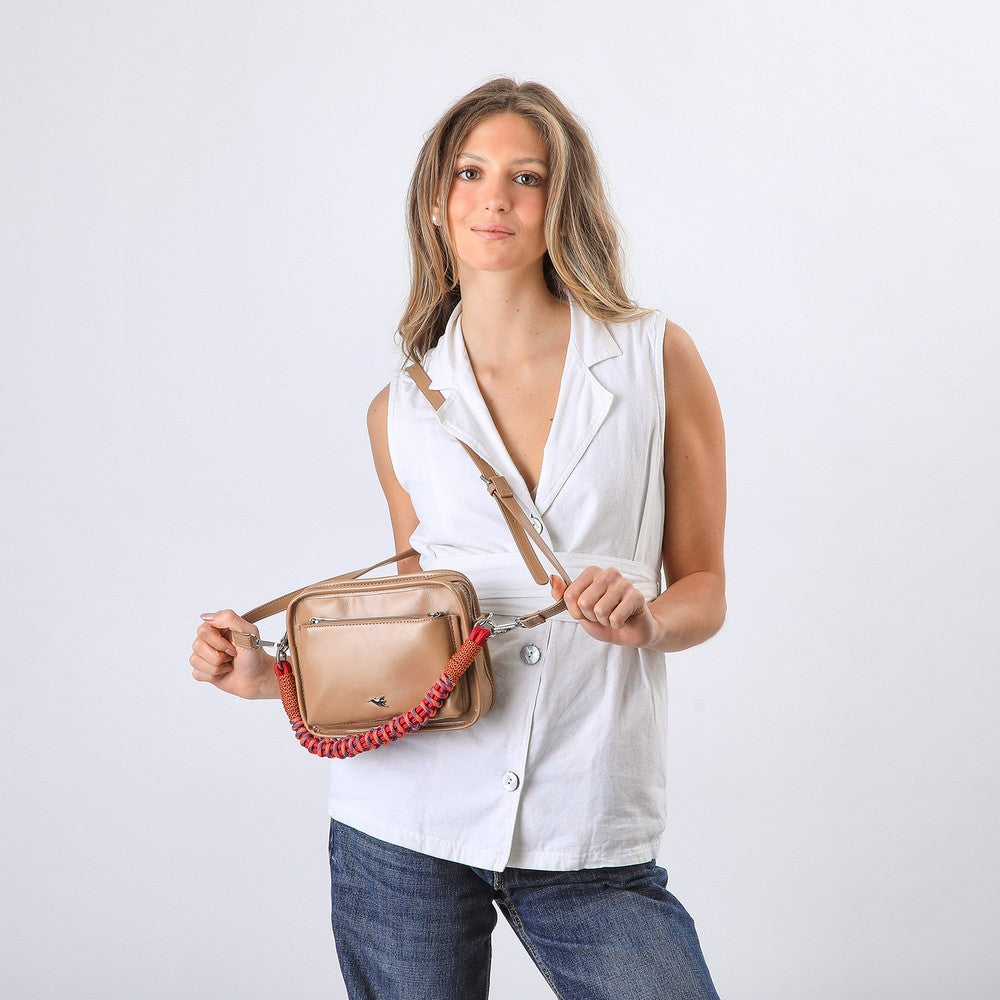 Cartera Cruzada Yasmin Beige Tatienne