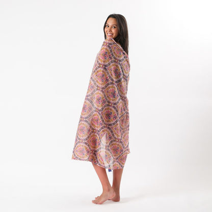 Pareo Estampado Corfu Morado Humana