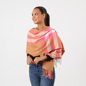 Manta  Check Rosado Humana