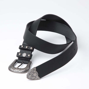 Cinturón Invierno Basic Silver Negro Humana
