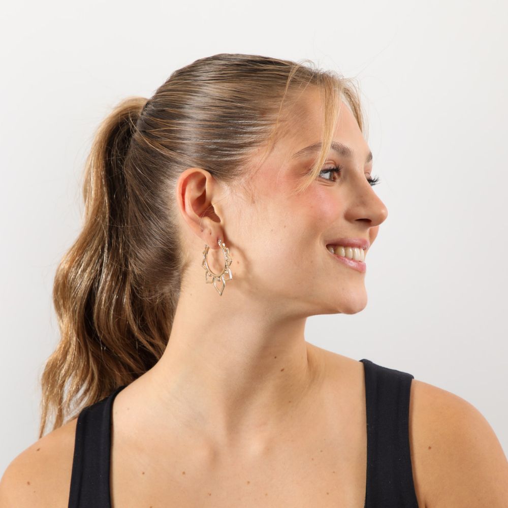 Aros Argolla Punchy Paisley 27 Dorado i-D