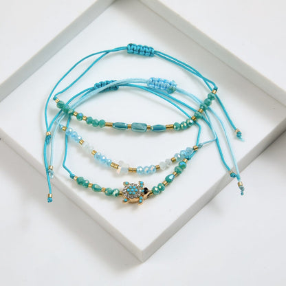 Set De Pulseras Naomi Turquesa I-D