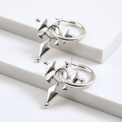 Aros Argollas Vail Plateado Humana