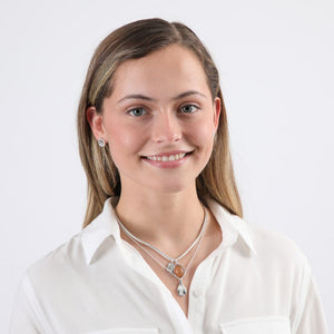 Collar Corto Doble Ama Plateado Tatienne