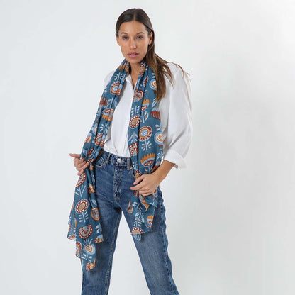 Pañuelo Estampado Victoria Azul Tatienne