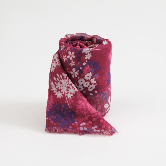 Pañuelo Estampado Nina Flores Fucsia Tatienne