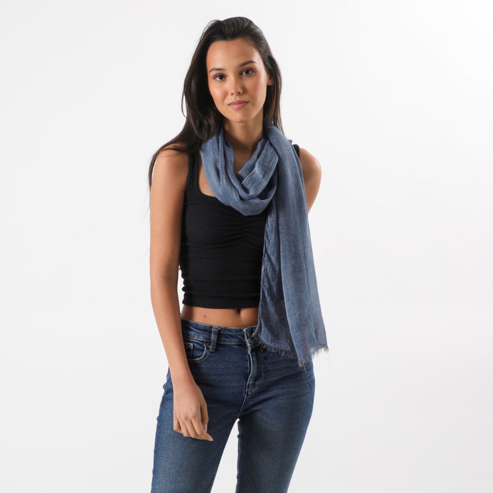 Pañuelo Liso Domenica Azul Tatienne
