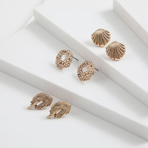 Set de 3 aros Sienna Dorado ID