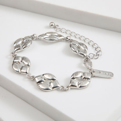 Pulsera Blanda Rombo Plateada Humana