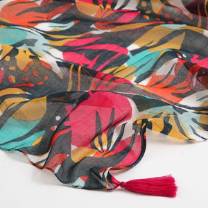Pañuelo Estampado René Multi Borlas Humana