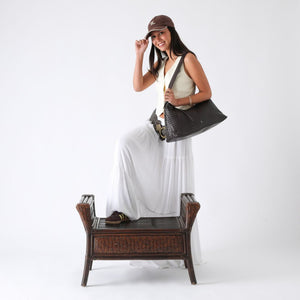 Cartera Bandolera Iris Ecocuero Café Humana