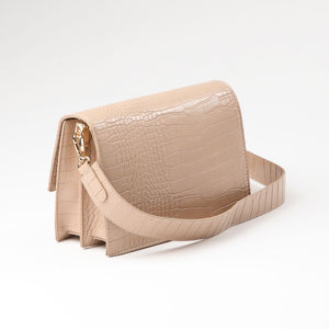 Cartera Bandolera Ecocuero Calais Beige  i-D