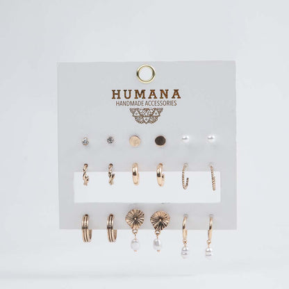 Set Aros Amica Dorados Humana