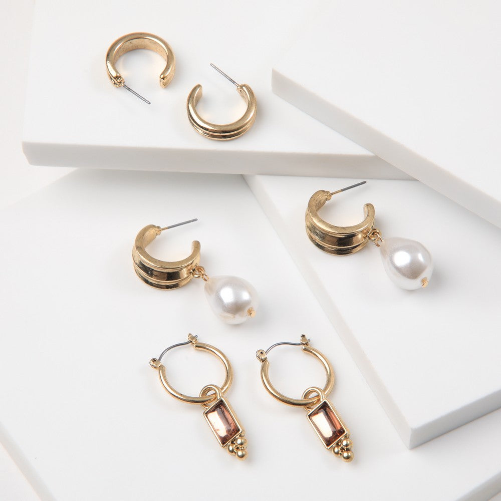 Set De Aros Guada Plateado Humana