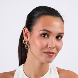 Set De 3 Argollas Selene Dorado Humana