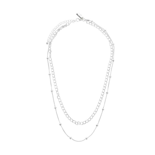Collar Largo Germana Plateado Humana