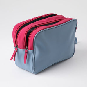 Cosmetiquero Rombos Celeste Humana