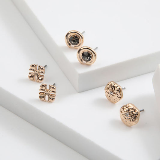 Set de 3 aros Boreal circones dorado ID