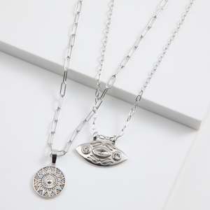 Collar Gisel Plateado ID