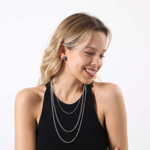 Collar Corto Badajos Plateado Humana