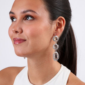 Aros Largo Cat Plateado Humana