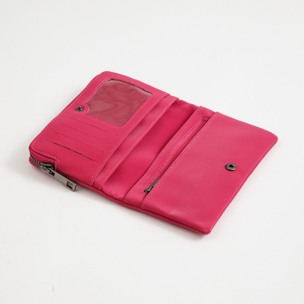 Billetera Chica Gracia Nylon Fucsia Humana
