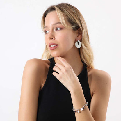 Aros Mediano Narciso Blanco Humana