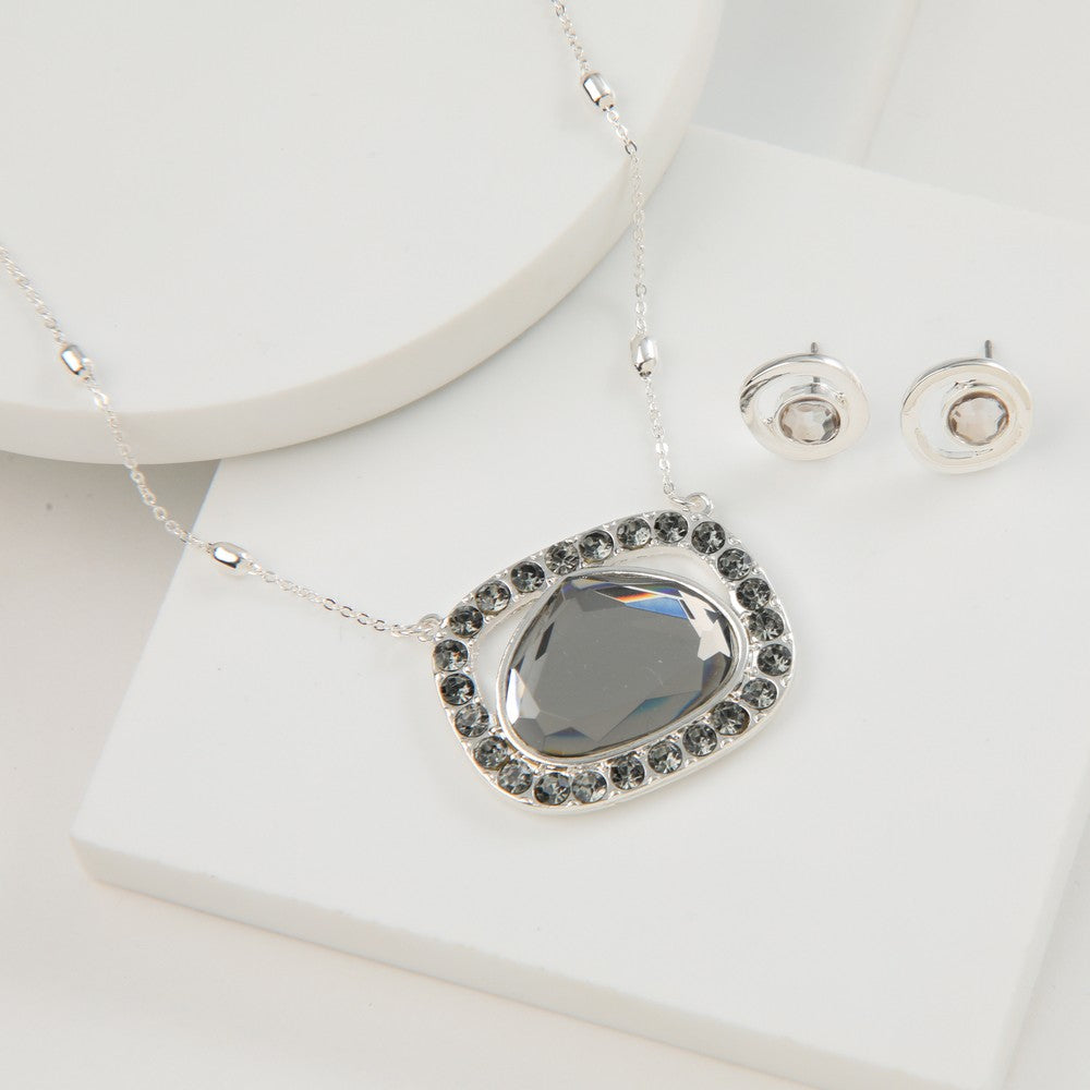 Set De Collar Laila Plateado Tatienne