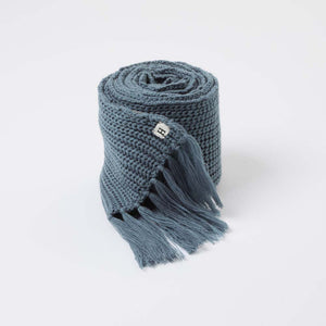 Bufanda Tejida Basic Azul Humana