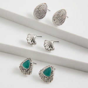 Set de Aros Triple Turquie Plateado Tatienne