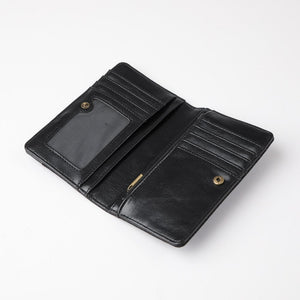 Billetera Chica Emi Ecocuero Snake Negra Humana