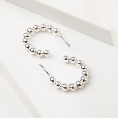 Aros Argollas Alma Plateado I-D