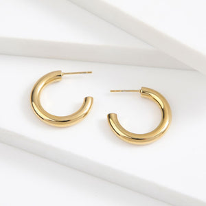 Aros Argolla Pen Dorado Acero Inoxidable Humana