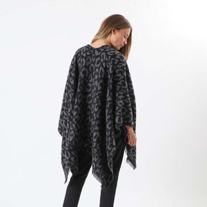 Poncho Leoprad Negro Humana