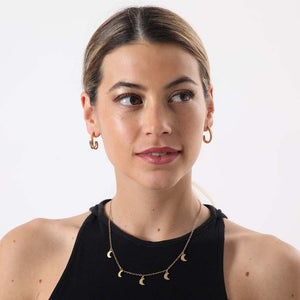 Set Collar Lastres Dorado Humana