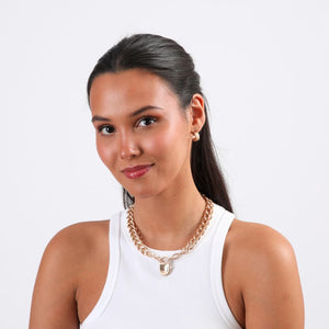 Collar Corto Lock Dorado Humana