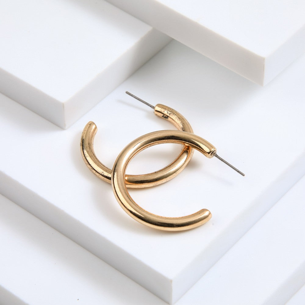 Aros Argollas Rill Dorado Humana